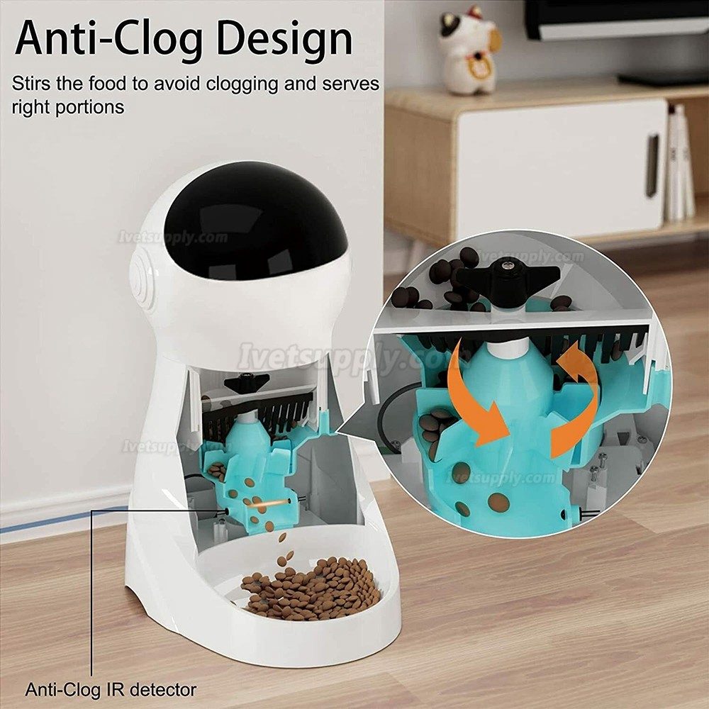 Automatic 3L Pet Cat Dog Timed Feeder Food Dispenser Bowl Portion Control